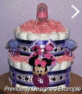 Minnie-Mouse-Diaper-Cake (3).JPG - Minnie Mouse Diaper Cake
